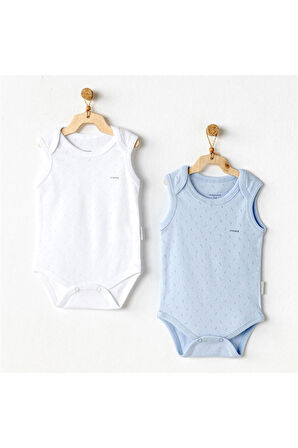 Andy Wawa Bebek Mavi Beyaz 2'li Body AC25553