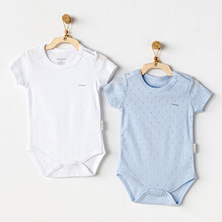 Bebek Body 2 Parça Short Sleeve Body Jacquard Basic AC25554