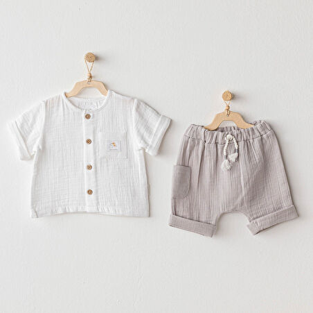 Erkek Bebek Takım 2 Parça Set Ocean Is My Happy Place AC25617