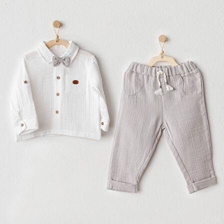 Erkek Bebek Takım 2 Parça Muslin AC25622