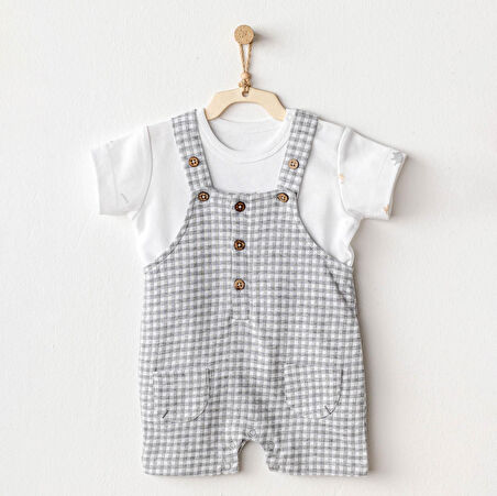Erkek Bebek Salopet Takim Jumpsuit Set AC25804