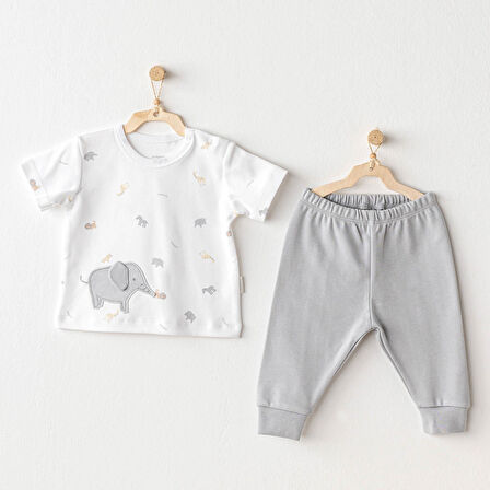 Erkek Bebek Takım 2 Parça Set Little King AC25809