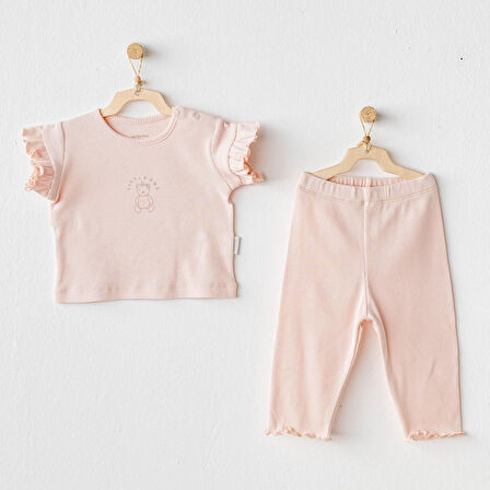 Kız Bebek Takım 2 Parça Set Basic AC25898