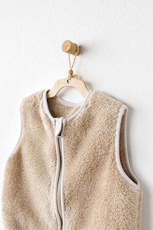 Andywawa Bebek Tinny's Sheeps Peluş Yelek Bej AC26162