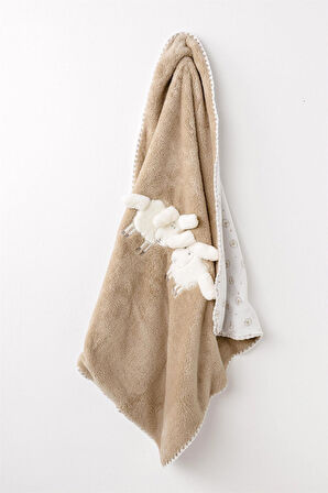 Andywawa Bebek Tinny's Sheep Peluş Battaniye Bej AC26168