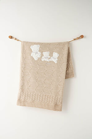Bebek Triko Battaniye  85x100 cm Knitted Blanket AC26341