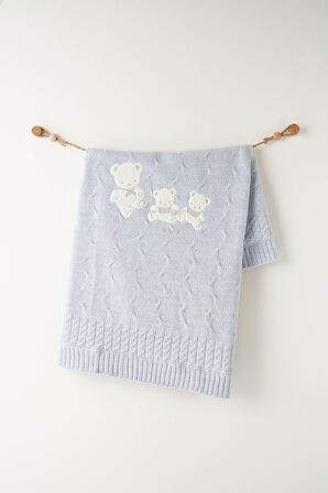 Bebek Triko Battaniye  85x100 cm Knitted Blanket AC26341