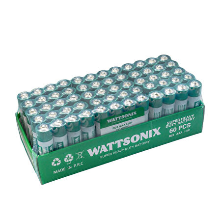 Wattsonix R03 AAA İnce Kalem Pil 60'lı Paket