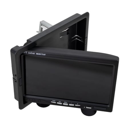 Powermaster 7 İnç Dijital Oto Monitör 4 e Bölünebilen Ekran Araç 4 Girişli Monitör Servis Ve Uzun Araç İçin
