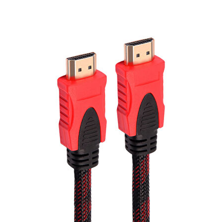 Ayt Fully G-507A 1.5 Metre HDMI Kablosu Örgülü Gold Uçlu Pc Bilgisayar Uydu Görüntü Kablosu