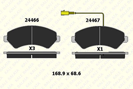 Fiat On Fren Balatası Ducato III Boxer III Jumper III 2.2hdi 3.0hdi 16q / 20q 06> Karsan Jest 14> - Kale B 24466 190 05 Ans