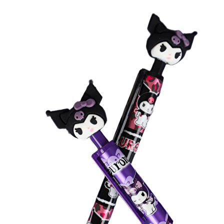 Kuromi Yüz Figür Başlıklı Versatil Uçlu Kalem 0.7 (586146) 1 Adet