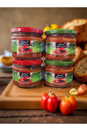 Rifat Minare Lütenitsa Kahvaltılık Sos 275 gr Acı ve Tatlı 4'lü Karma Paket