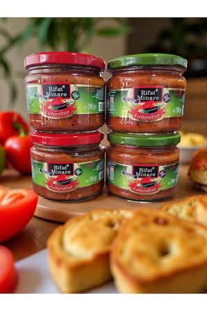 Rifat Minare Lütenitsa Kahvaltılık Sos 275 gr Acı ve Tatlı 4'lü Karma Paket