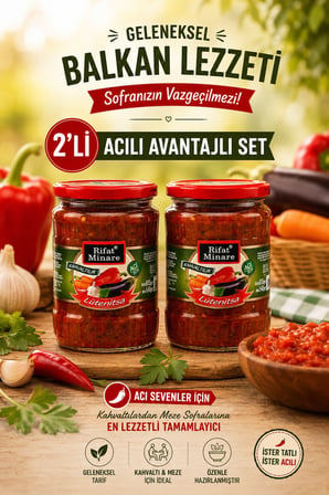 Rifat Minare Lütenitsa Kahvaltılık Sos Acı 530 gr 2'li