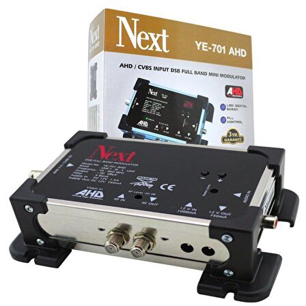 NEXT YE-701 AHD GİRİŞLİ-12V ÇIKIŞLI DSB FULL BAND TV AHD MODÜLATÖR