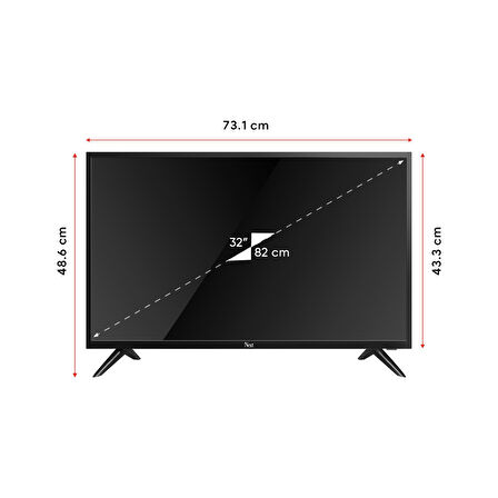 YE-32020 32" 81 Ekran Uydu Alıcılı HD Ready LED TV