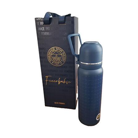 AKILLIELMA-TMN 587189 FENERBAHÇE ÇELİK TERMOS BARDAKLI KAPAK LACİVERT 650 ML