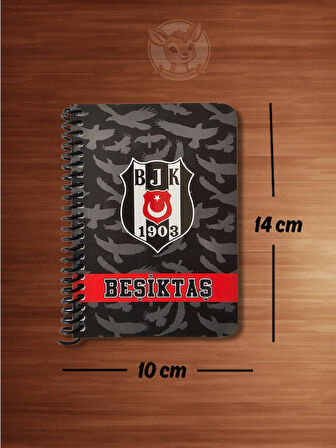 BJK Beşiktaş Taraftar Not Defteri 72 Yaprak Çizgili Ödev Defteri (1 Adet)