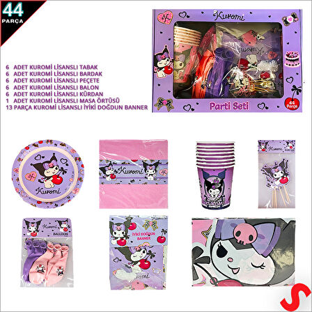 Kuromi, 44 Parça Lisanslı Parti Seti