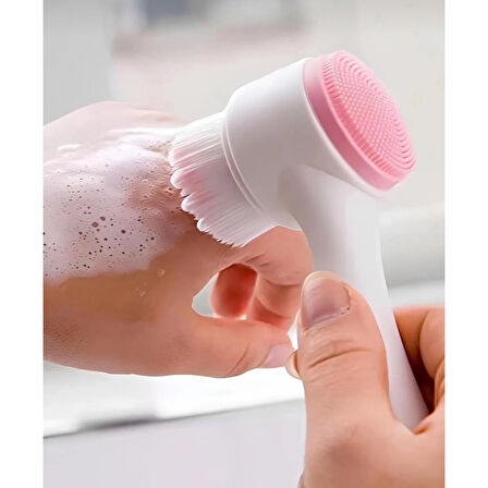 Keops Çift Taraflı Silikon Cilt Temizleme Fırçası Plastik