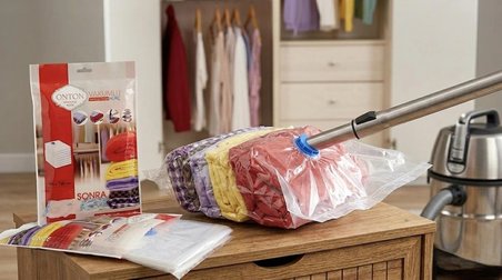 Onton Vakumlu Hurç 100 x 130 cm Battal Boy XXL - Yorgan, Yatak ve Tekstil İçin Dev Boy Saklama Torbası
