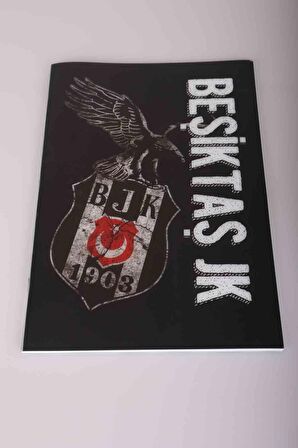 LİSANSLI BEŞİKTAŞ KARELİ A4 PP KAPAK 60 YAPRAK DEFTER 