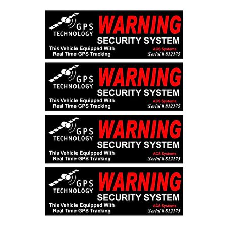 4x Gps Uydudan Takip sistemi Var araba Sticker