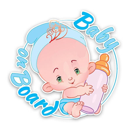 Arabada Bebek Var 18Cm Etiket Yapıştırma