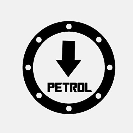 Benzin yakıt araba Sticker Yakıt depo kapağı 13CM Siyah