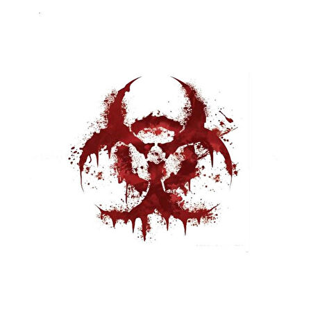BIOHAZARD Bio Tehlike Araba Sticker Etiket 18 CM