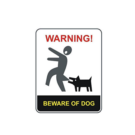 Dikkat köpekler uyarı araba Sticker  18CM