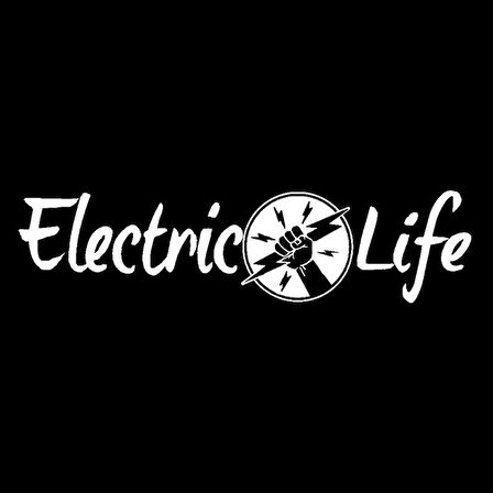 Elektirik Yaşam Araba Sitcker Etiket 20 Cm Beyaz