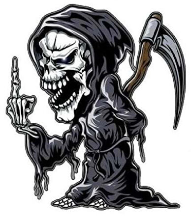 Komik Kuru Kafa Sticker oto etiket yapıştırma 17CM