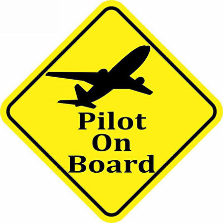 Pilot On Board Araç oto Sticker 18 Cm