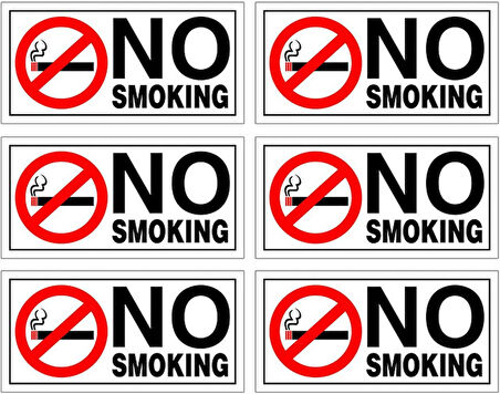Sıgara İçilmez Araba Sticker Etiket 9CM 6 Adet