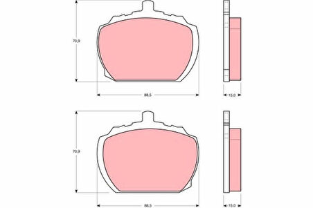 İveco Ticarı Fren Balatası On Range Rover I 85>90 Defender 90>94 Transıt İveco 78>92 Daıly I 78>89 - Trw Gdb340