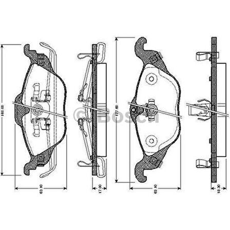 Bosch Fren Balatası Ön 160Mm Astra G 98 05