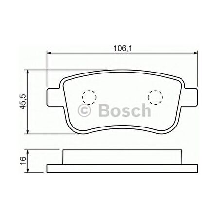 Bosch Fren Balatası Arka 106Mm Megane III Hatchback 1.6 16V 08
