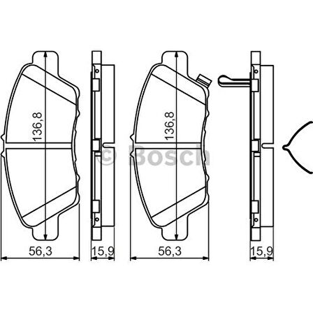 Bosch Fren Balatası Ön 136Mm Jazz III 1.2 08