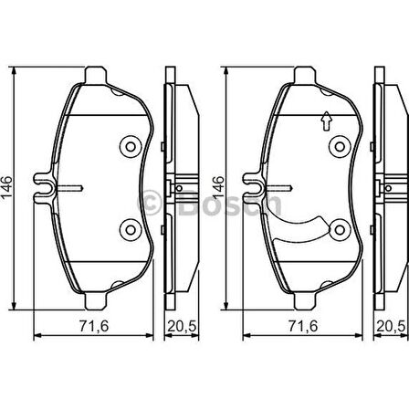 Bosch Fren Balatası Ön 146Mm E Serısı W212 E 200 Cgı 09