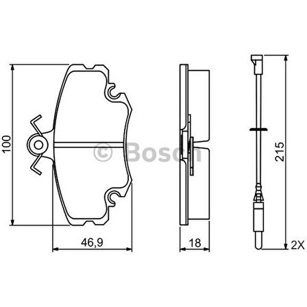 Bosch Fren Balatası Ön 100Mm Clio I 1.2 96
