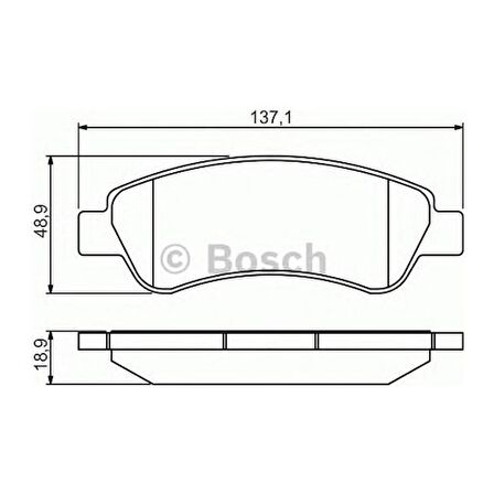 Bosch Fren Balatası Arka 137Mm Jumper II Boxer II Ducato III 07