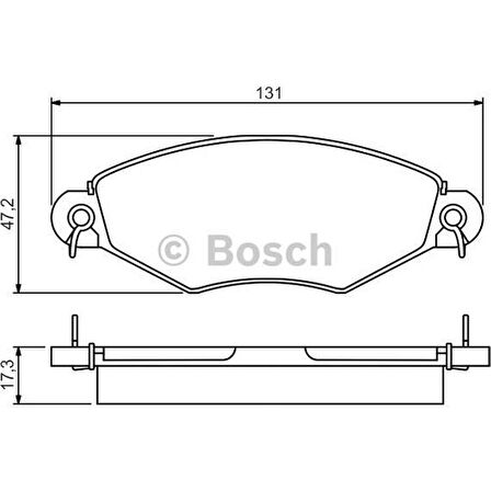 Bosch Fren Balatası Ön 130Mm 206 Hatchback 1.1 98