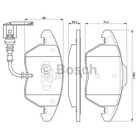 Bosch Fren Balatası Ön 156Mm Bora Golf Iv 11
