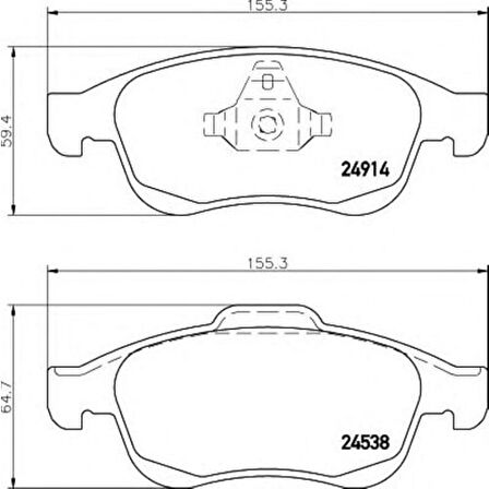 Bosch Fren Balatası Ön 155Mm Captur Fluence Megane III Duster Do