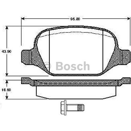 Bosch Fren Balatası Arka Wva 23517 Fiat Linea 07 Alfa Romeo 147 156 1.6 1.9Jtd 2.0