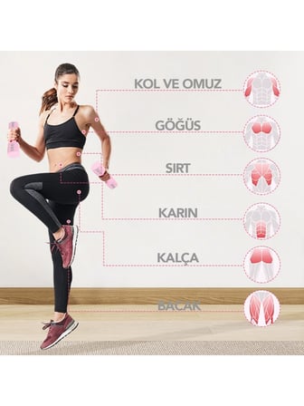 Missidea Relaxus Ayarlanabilir Pembe  Modüler Kettlebell ve Dambıl Seti 5 kg Ev Fitness ve Güç Antrenman