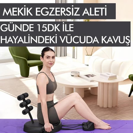 Missidea Relaxus Çok Fonksiyonlu  Pembe Mekik Aleti Ev Kol Üst Vücut Karın ve Core Egzersiz Cihazı