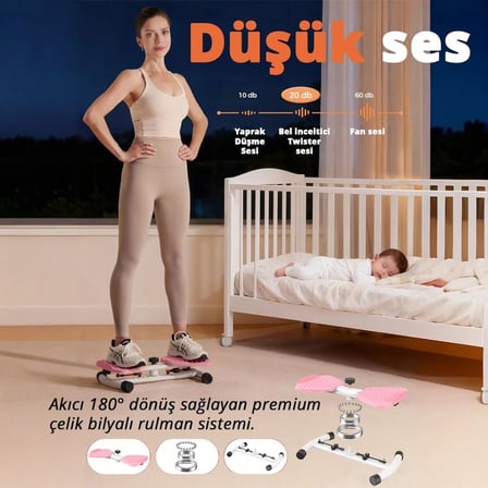 Missidea Relaxus Direnç Ayarlı Twist Ev Tipi Denge Egzersiz Aleti Kaymaz Bel Karın Sıkılaştırma
